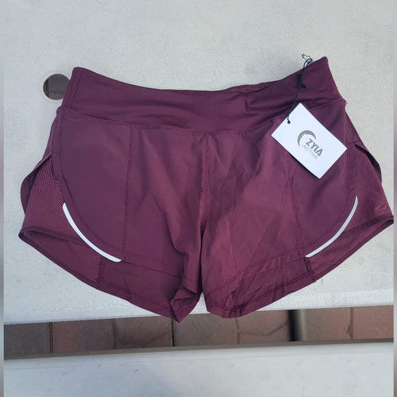 ZYIA Pants - Zyia Plum Mesh Energy Shorts